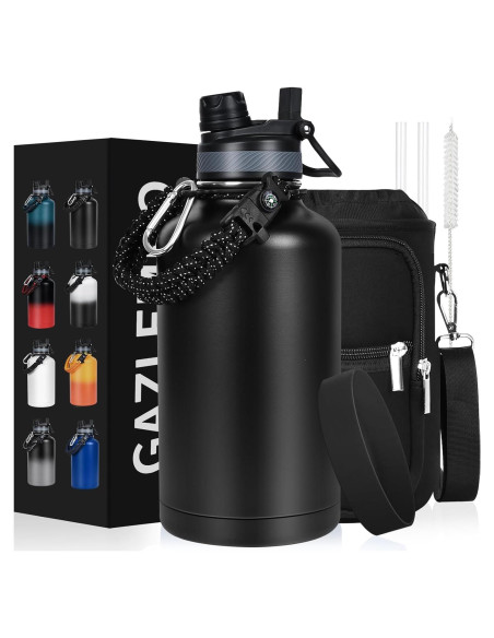 Botella de Agua Aislada GAZLEMHO 1.89L con Accesorios Botella de Agua Aislada GAZLEMHO 1.89L con Accesorios