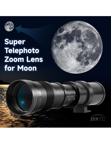 Lente Telefoto JINTU 420-800mm f/8.3-16 para Sony E