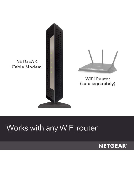 Módem NETGEAR CM1000 DOCSIS 3.1 Gigabit 1 Gbps Negro Módem NETGEAR CM1000 DOCSIS 3.1 Gigabit 1 Gbps Negro