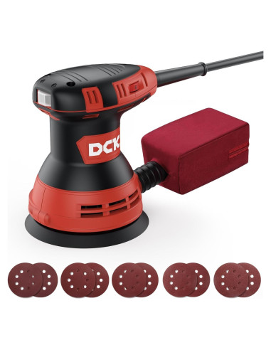 Lijadora Orbital DCK KSA125 3.0A 5" 6 Velocidades con Bolsa