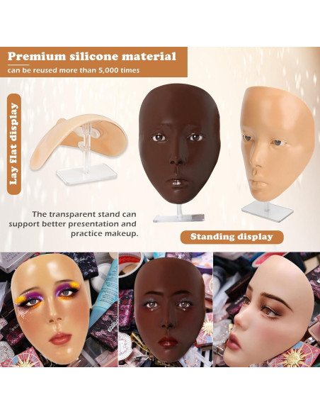 Kit de Maquillaje PG con Cara de Silicona y Brochas Kit de Maquillaje PG con Cara de Silicona y Brochas