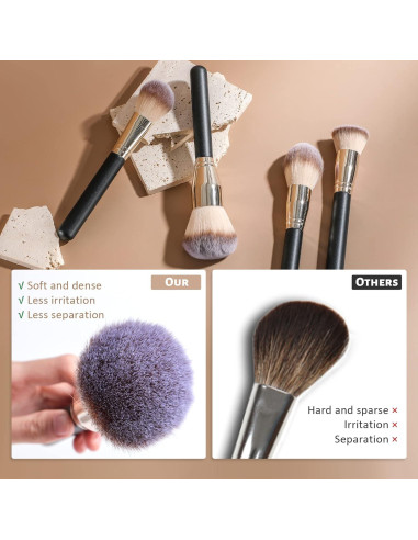 Conjunto de Brochas de Maquillaje BS-MALL 14 Piezas Sintéticas
