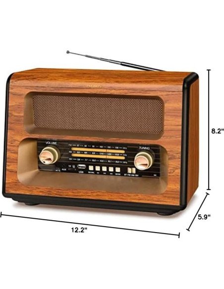 Radio Vintage PRUNUS J-199 Bluetooth 15W AM FM AUX Radio Vintage PRUNUS J-199 Bluetooth 15W AM FM AUX