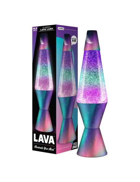 Lámpara Lava LAVA 36.83 cm Multicolor Brillo Plateado Lámpara Lava LAVA 36.83 cm Multicolor Brillo Plateado
