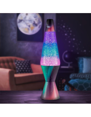 Lámpara Lava LAVA 36.83 cm Multicolor Brillo Plateado