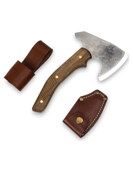 Hacha Bushcraft BPS con funda de cuero - 23.5 cm - Camping Hacha Bushcraft BPS con funda de cuero - 23.5 cm - Camping