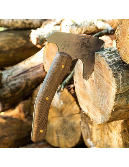 Hacha Bushcraft BPS con funda de cuero - 23.5 cm - Camping Hacha Bushcraft BPS con funda de cuero - 23.5 cm - Camping