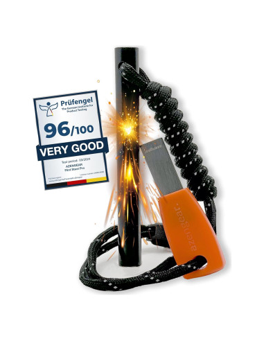 Kit Encendedor Supervivencia aZengear Barra Ferro 10cm