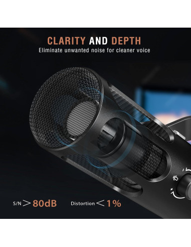 Micrófono Dinámico XLR/USB FIFINE TANK3 para Podcasting