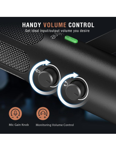 Micrófono Dinámico XLR/USB FIFINE TANK3 para Podcasting