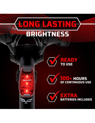 Juego de Luces Recargables GearLight para Bicicleta - 4 Piezas