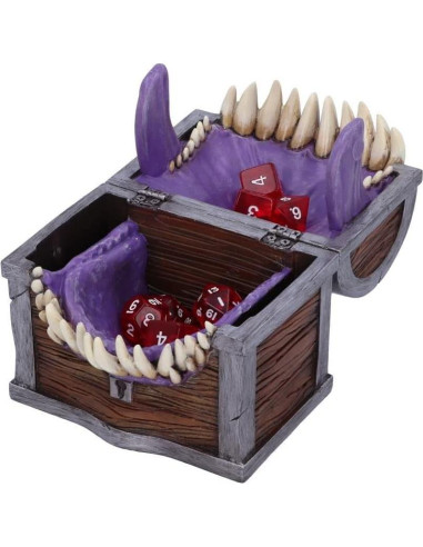 Caja de Dados Mimic D&D Nemesis Now 11.3cm Resina Marrón