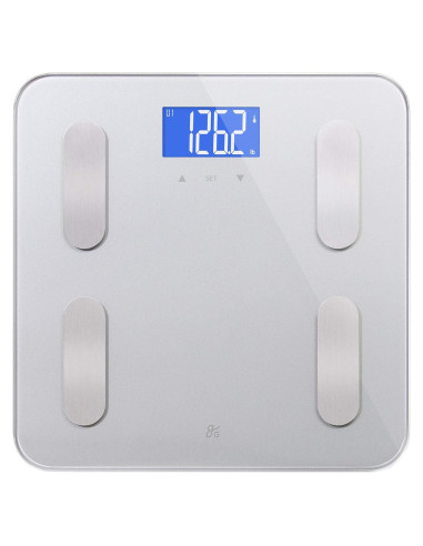 Báscula Digital Inteligente Greater Goods BD1090, 181 kg, Gris