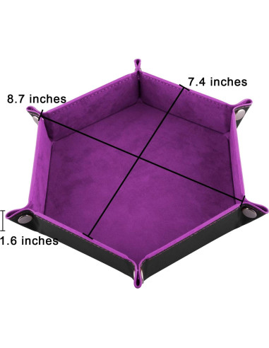 Bandejas para Dados SIQUK 4 Piezas Hexagonales Plegables