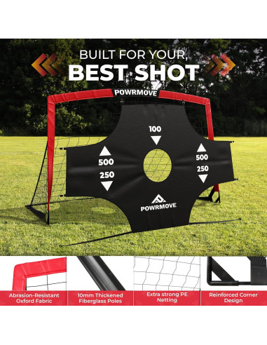 Portería de Fútbol PowrMove - Juego Doble con Accesorios