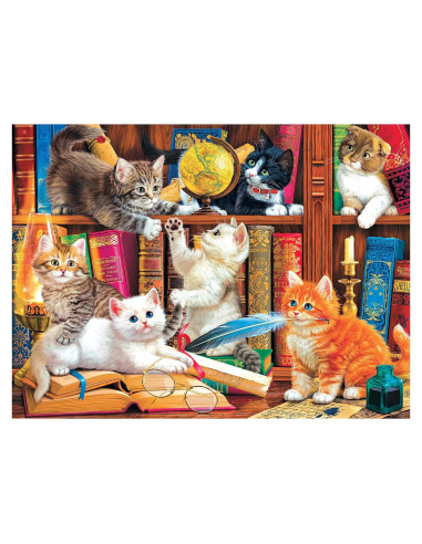 Rompecabezas 750 Piezas Cra-Z-Art Gatos Elegantes Biblioteca
