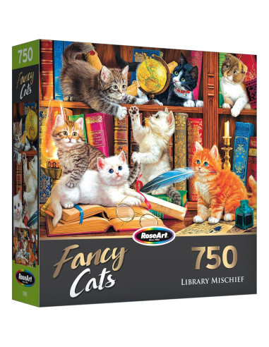 Rompecabezas 750 Piezas Cra-Z-Art Gatos Elegantes Biblioteca