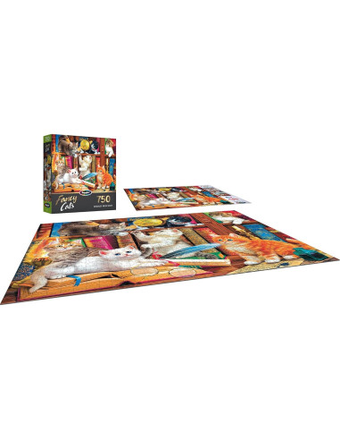 Rompecabezas 750 Piezas Cra-Z-Art Gatos Elegantes Biblioteca