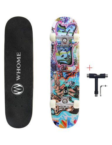 Patineta WHOME 31" Pro Estándar 8 Capas Arce 220 lbs