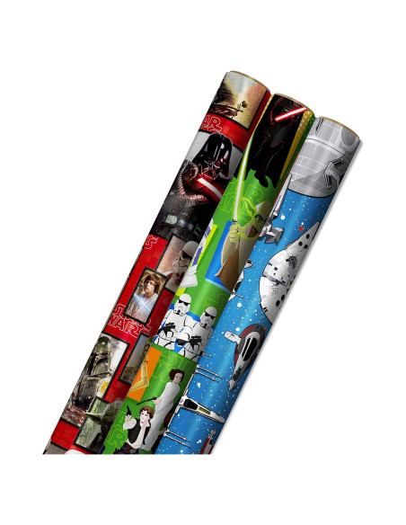 Papel de Regalo Hallmark Star Wars 60 m 3 Diseños Papel de Regalo Hallmark Star Wars 60 m 3 Diseños