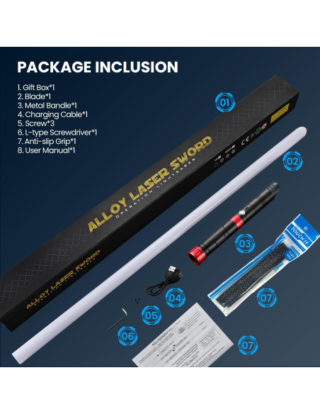 Sable de Luz TAMOXI Recargable 14 Colores 4 Sonidos 55 cm Sable de Luz TAMOXI Recargable 14 Colores 4 Sonidos 55 cm
