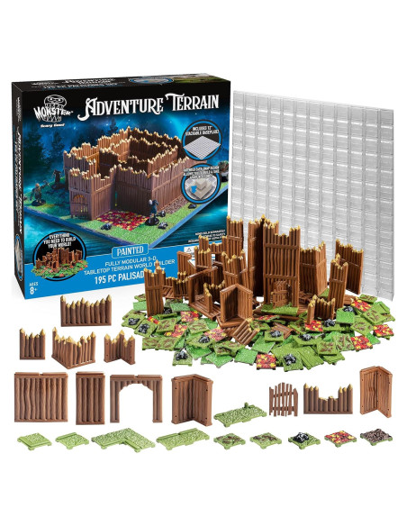 Conjunto de Base Palisade Monster 195 Piezas Modular 3D Conjunto de Base Palisade Monster 195 Piezas Modular 3D
