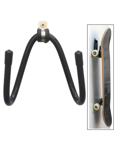 Soporte de Pared para Skateboard YYST Ajustable Metal Negro