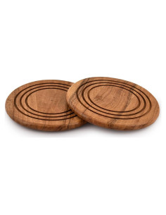 Trivet de Madera de Acacia EDHAS Juego de 2 - 17.78 cm
