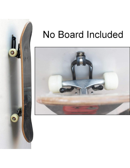 Soporte de Pared para Skateboard YYST Ajustable Metal Negro Soporte de Pared para Skateboard YYST Ajustable Metal Negro