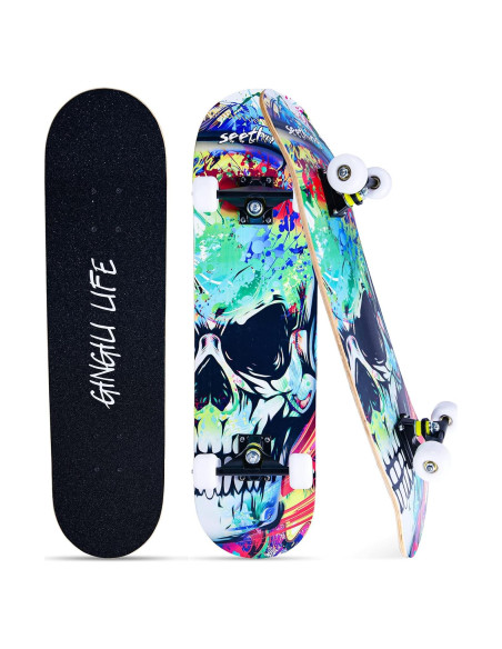 Skateboard Gingili Life 78.74x20.32cm 7 capas Arce Unisex Skateboard Gingili Life 78.74x20.32cm 7 capas Arce Unisex