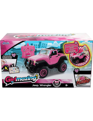 Jeep Wrangler RC 1:16 Jada Toys Rosa Control Remoto