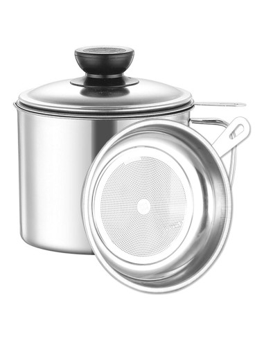 Lata de Almacenamiento de Aceite de Cocina ATRDTO 11.94 cm Acero Inoxidable