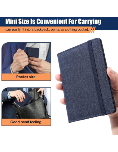 Cubierta de cuaderno impermeable Plinyvel 3.5x5.5" Azul