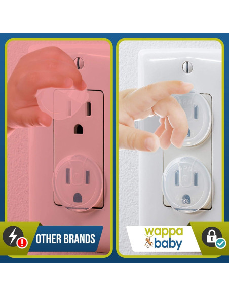 Cubiertas de Enchufe Transparentes Wappa Baby - Paquete de 50 Cubiertas de Enchufe Transparentes Wappa Baby - Paquete de 50
