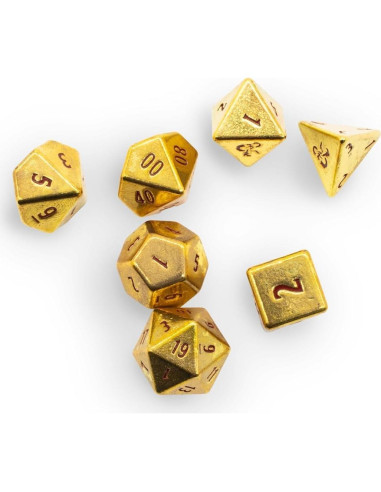 Set de Dados RPG Ultra PRO 50 Aniversario D&D Metal Pesado