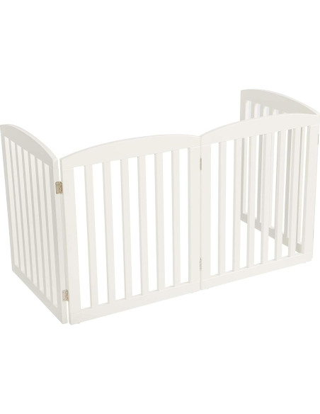 Puerta Plegable para Mascotas Pawland 61 cm 4 Paneles Blanca Puerta Plegable para Mascotas Pawland 61 cm 4 Paneles Blanca