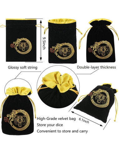 Conjunto de Dados CiaraQ DND 70 pcs Poliedricos para RPG