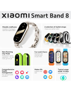 Xiaomi Mi Band 8 Pulsera Inteligente 1.62" AMOLED Negro 2