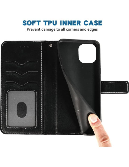 Funda Billetera Xiaomi Mi 11 FDCWTSH Negro con Soporte Funda Billetera Xiaomi Mi 11 FDCWTSH Negro con Soporte