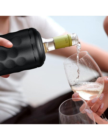 Cubo Enfriador de Vino MAXSO 750 ml Acero Inoxidable Negro Cubo Enfriador de Vino MAXSO 750 ml Acero Inoxidable Negro