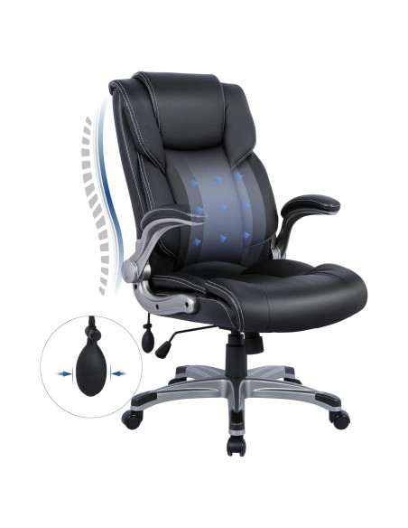 Silla de Oficina COLAMY 2822 Negra Ergonómica con Soporte Lumbar Silla de Oficina COLAMY 2822 Negra Ergonómica con Soporte Lumbar