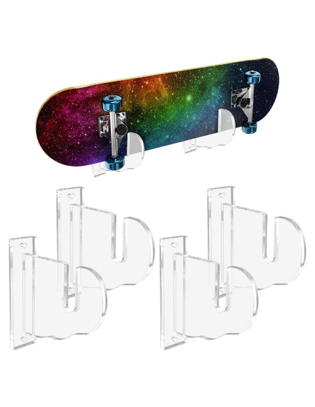Soporte de Pared BiJun para Skateboard Acrílico Transparente Soporte de Pared BiJun para Skateboard Acrílico Transparente