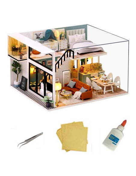 Casa de Muñecas 3D MAGQOO Miniatura con Muebles DIY Casa de Muñecas 3D MAGQOO Miniatura con Muebles DIY