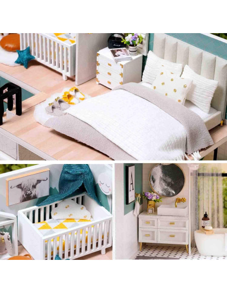 Casa de Muñecas 3D MAGQOO Miniatura con Muebles DIY Casa de Muñecas 3D MAGQOO Miniatura con Muebles DIY