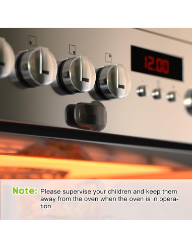 Cerradura de Seguridad para Horno SAFELON Doble Botón Negro