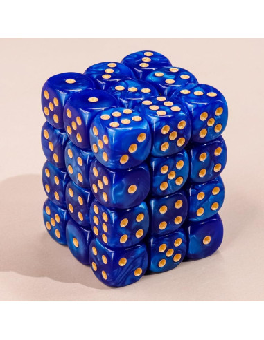 Juego de Dados 36 Piezas 12MM Handan - Perla Azul Profundo