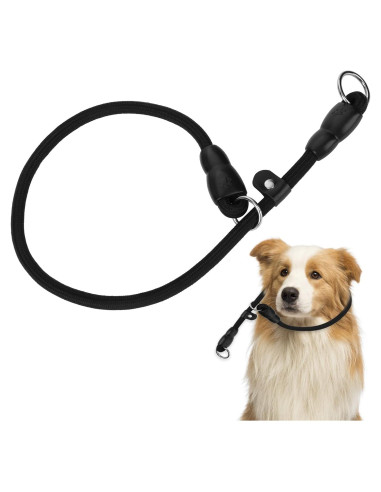 Collar de Entrenamiento para Perros TIESOME Nylon Negro S