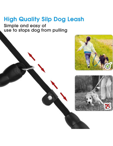 Collar de Entrenamiento para Perros TIESOME Nylon Negro S