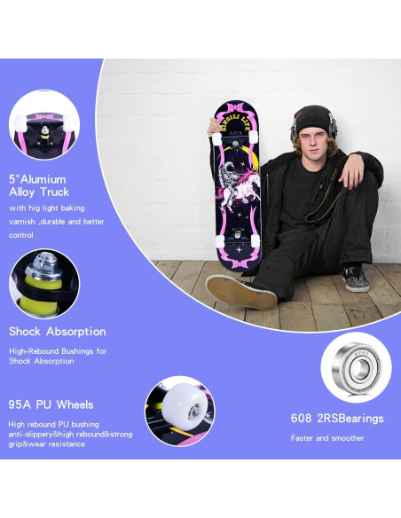 Skateboard Gingili Life 31'' Arce 7 capas para todos Skateboard Gingili Life 31'' Arce 7 capas para todos