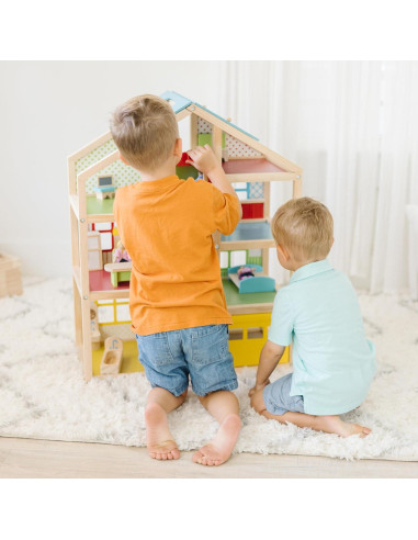 Casa de Muñecas de Madera Melissa & Doug 1:12 con Muebles